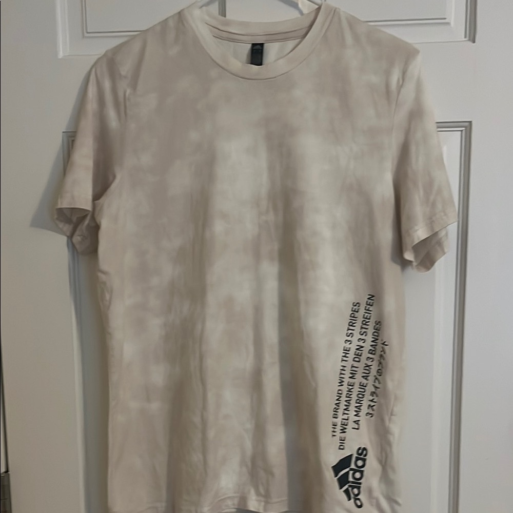 Adidas Men's Cream Graphic T-Shirt